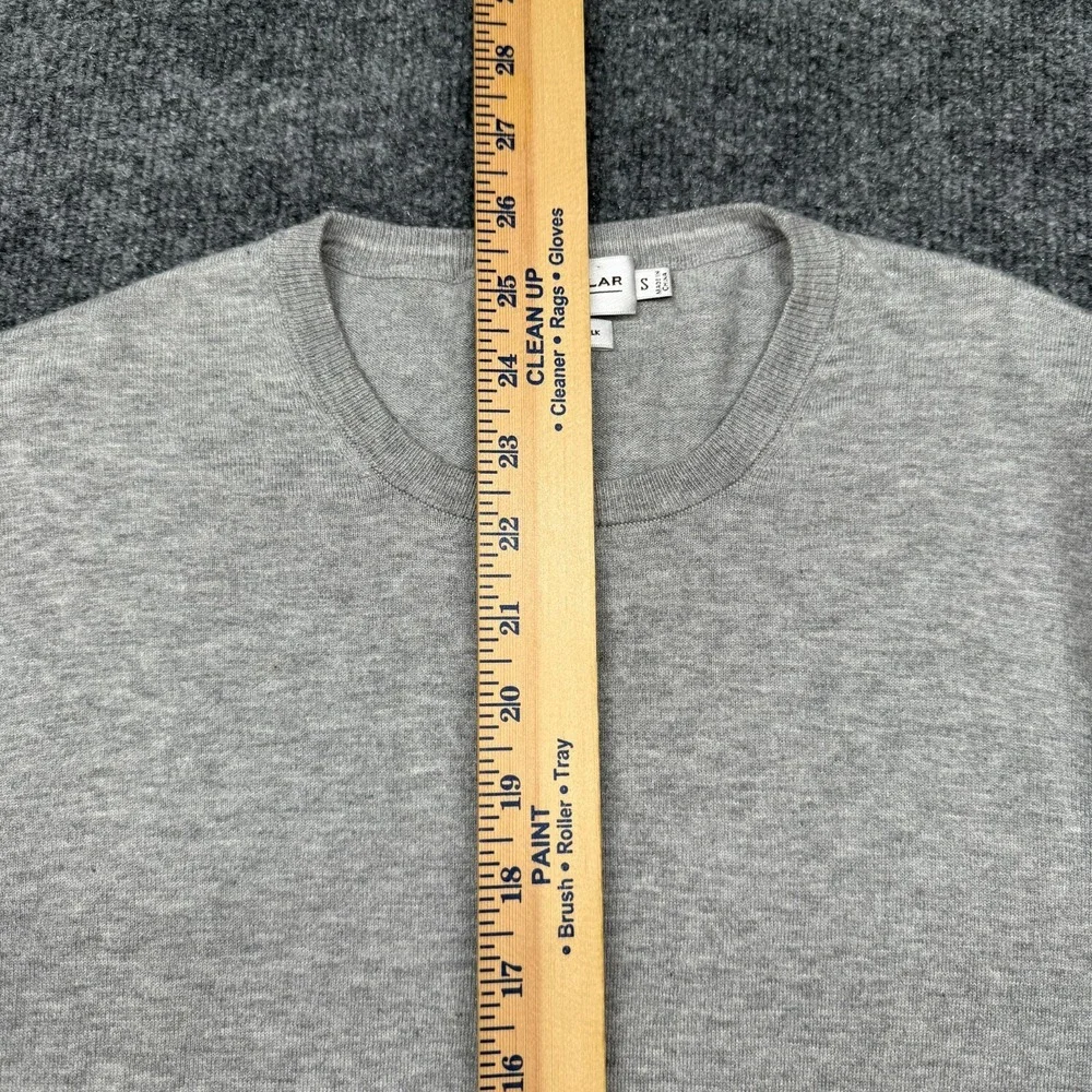 Peter Millar Sweater Mens S Gray Crown Soft Crew Golf Pullover Cotton Silk L/S - Picture 5 of 8